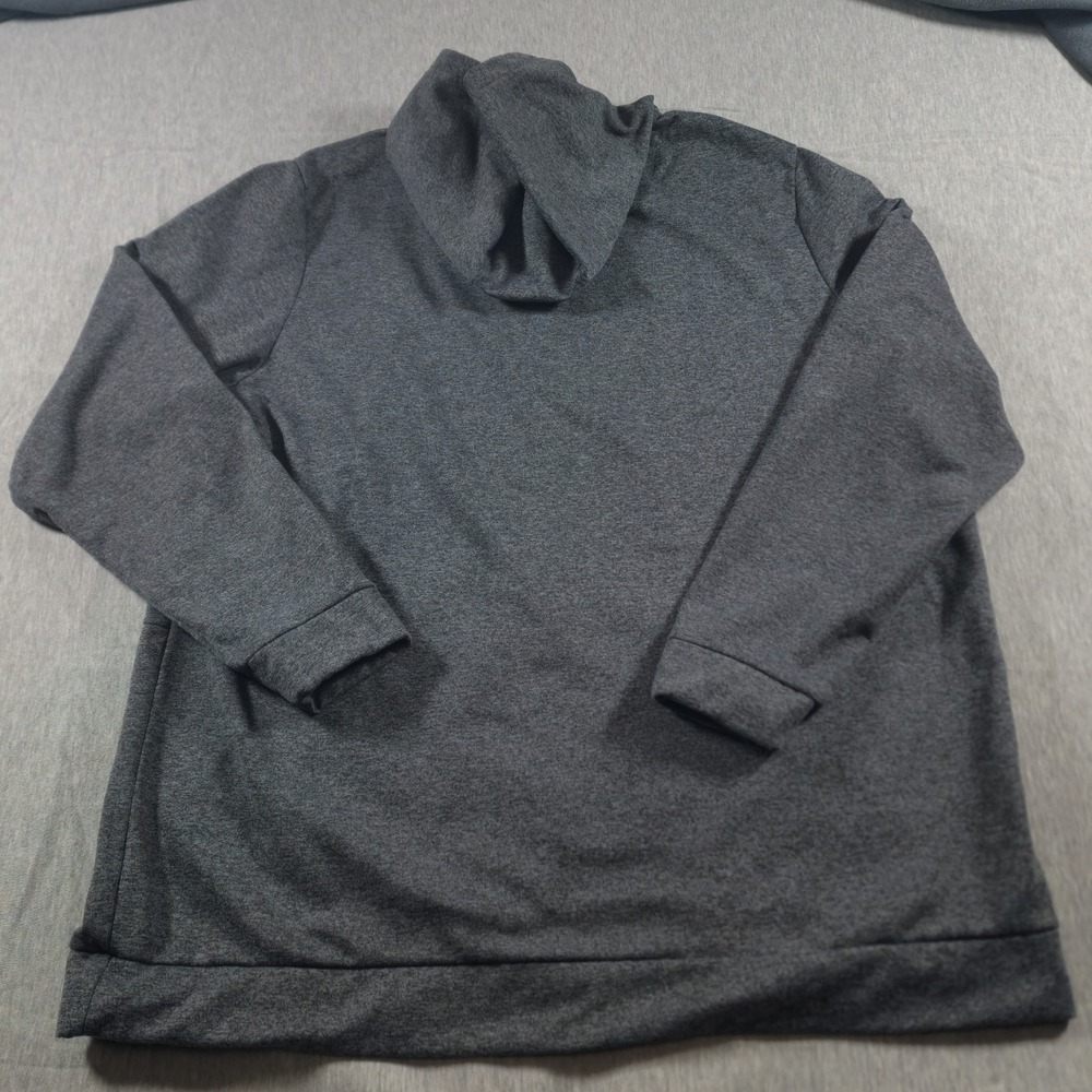 Nike Mens 3XLT 3XL Tall Dri FIT Full Zip Fleece Hoodie Sweatshirt Heather Grey - Picture 2 of 11